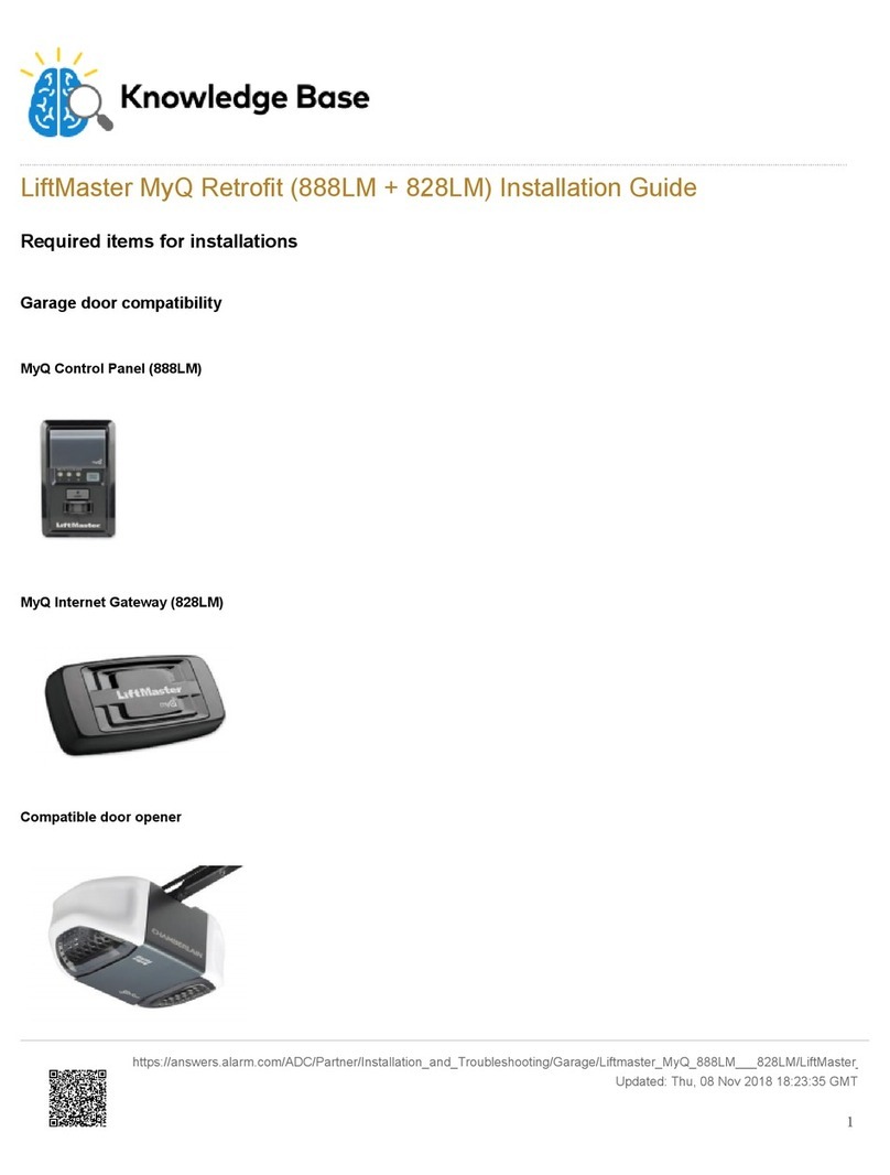 Chamberlain MyQ Retrofit 888LM User manual