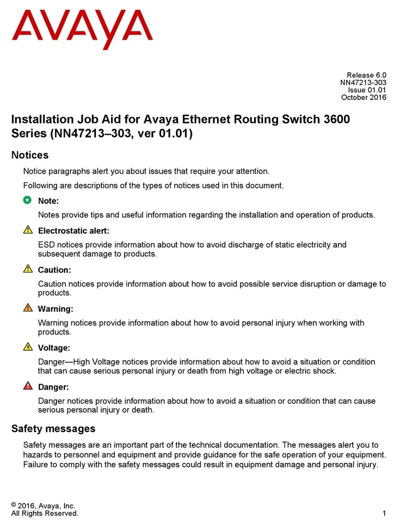 Avaya ERS 3600 Series manual