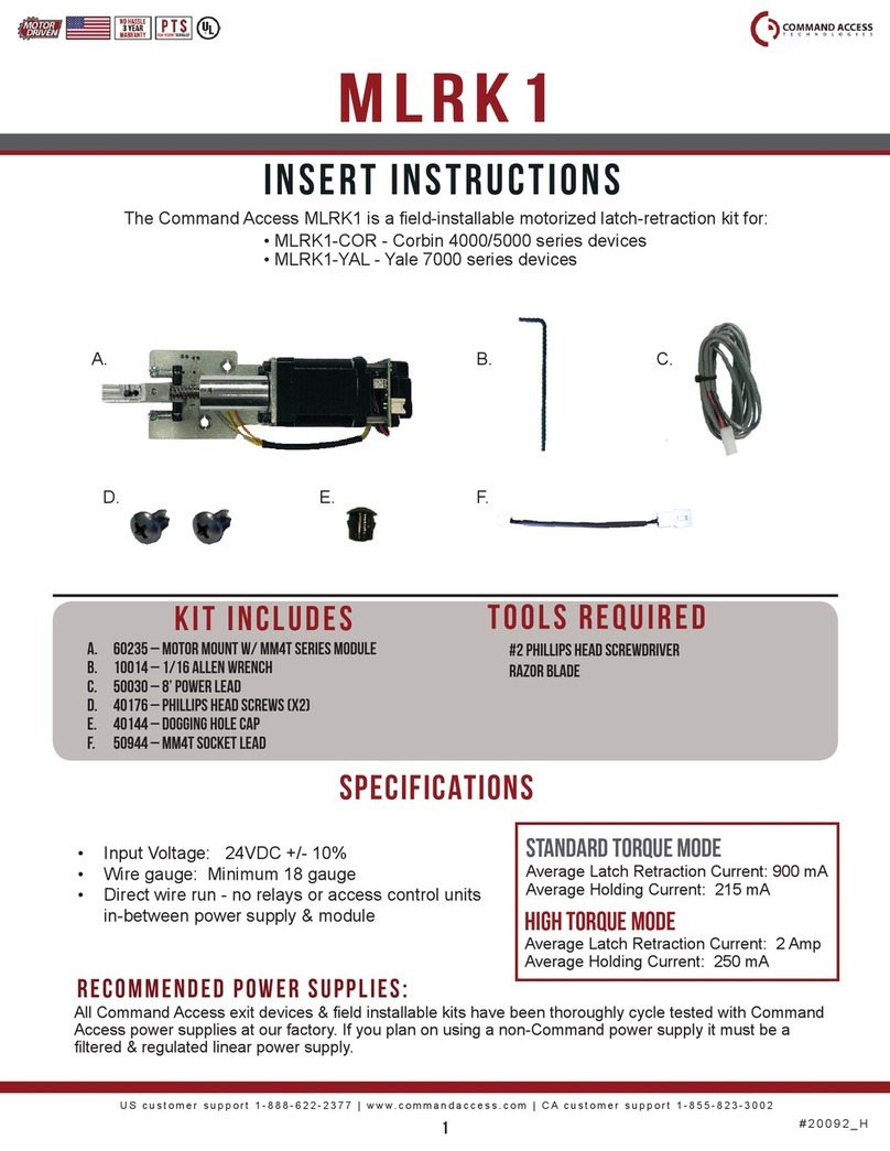 Command access MLRK1 Series Insert Instructions Command access MLRK1 Series Insert Instructions