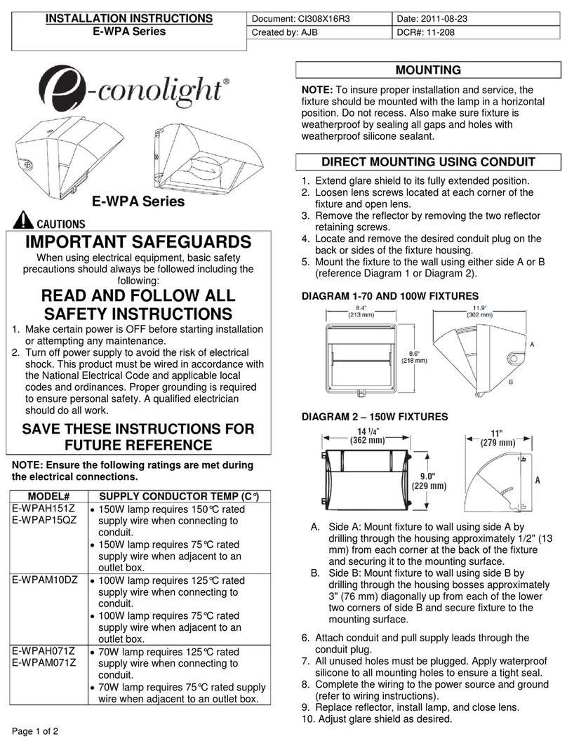 e-conolight E-WPA Series User manual