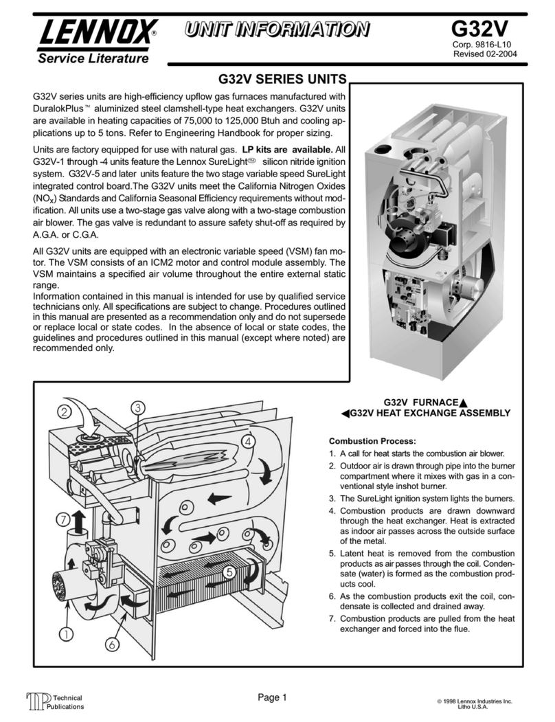 Lennox G32V SERIES Service manual Lennox G32V SERIES Service manual