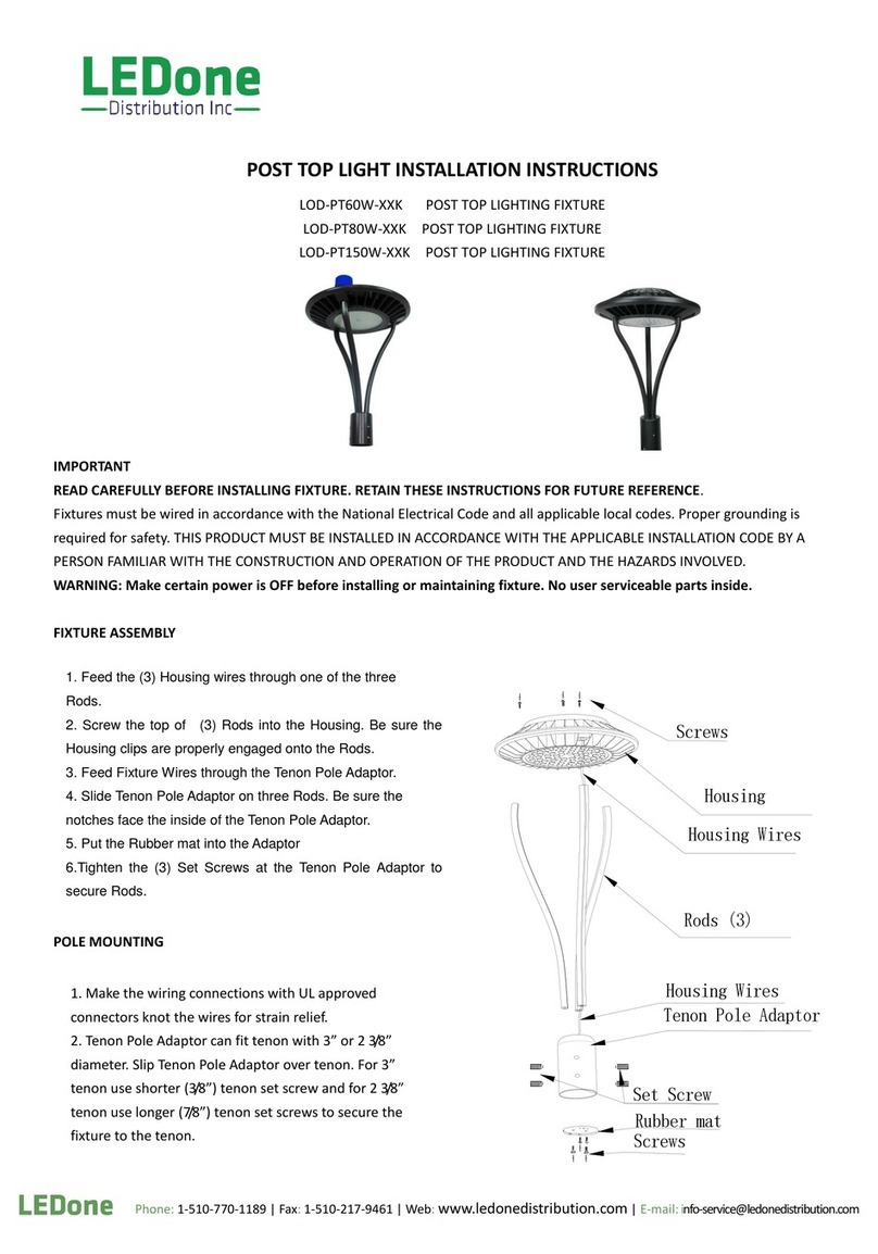 LEDone LOD-PT80W-XXK installation instructions