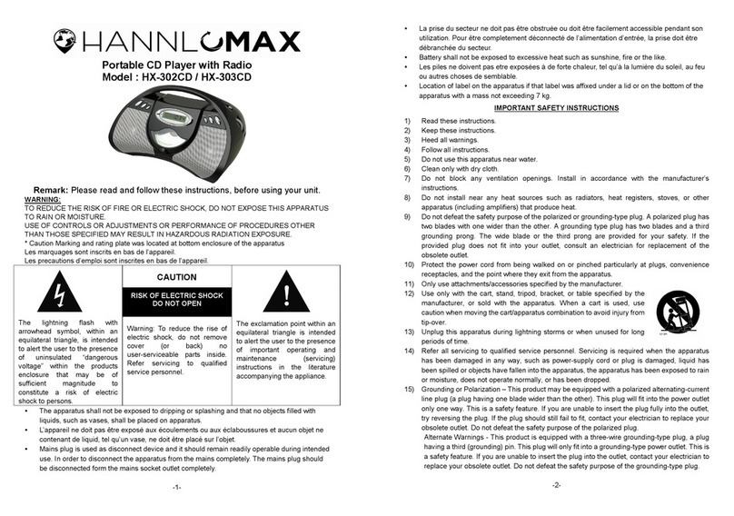 Hannlomax HX-302CD manual