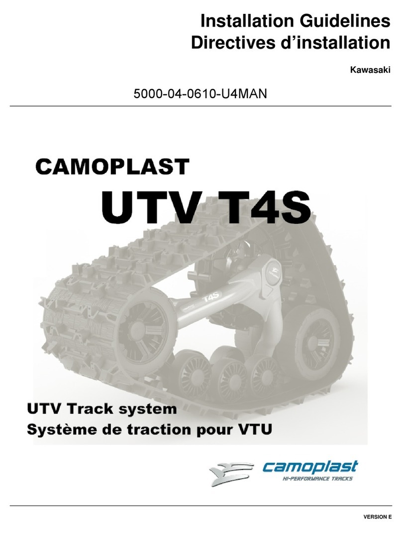 Camoplast Tatou UTV T4S Installation guidelines