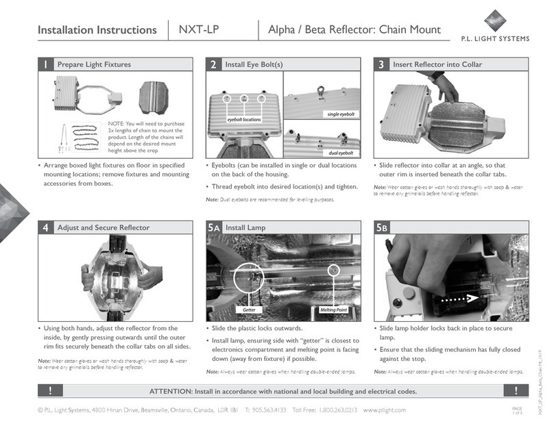 P.L.LIGHT SYSTEMS NXT-LP User manual
