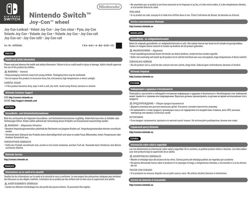 Nintendo Switch Joy-Con 6400666L quick start guide