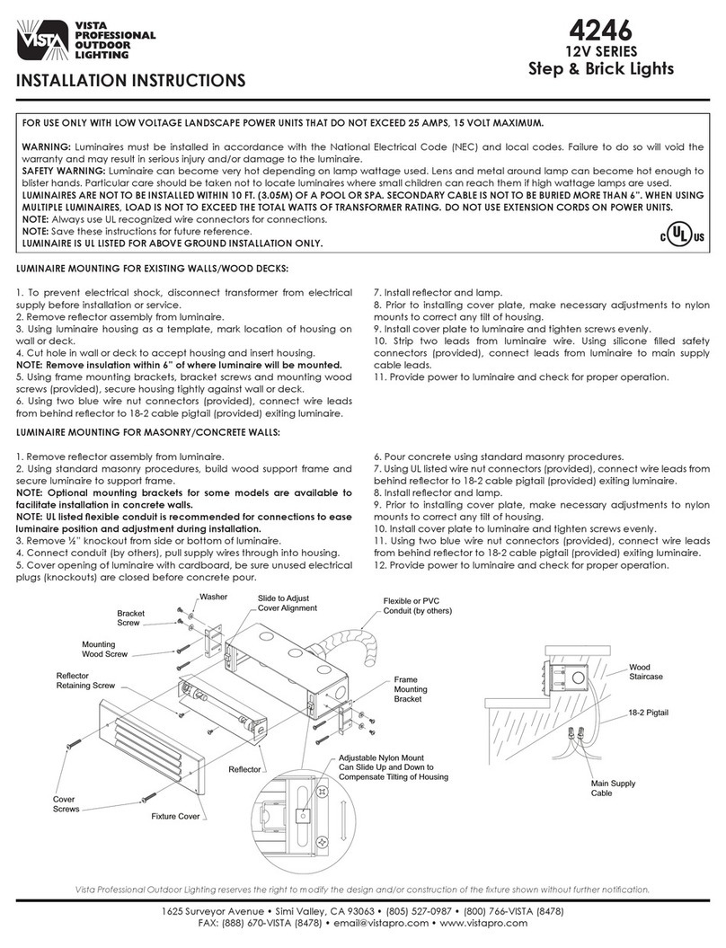 Vista 12V Series installation instructions