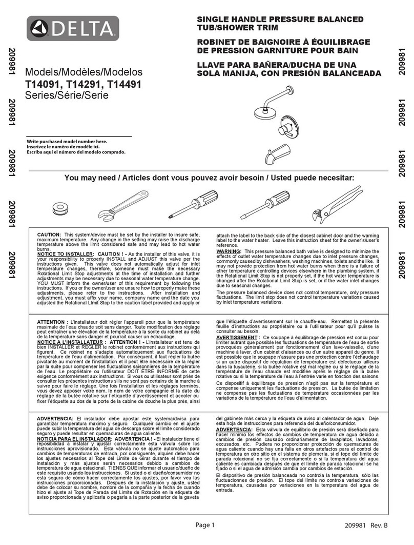 Delta T14091 Series manual