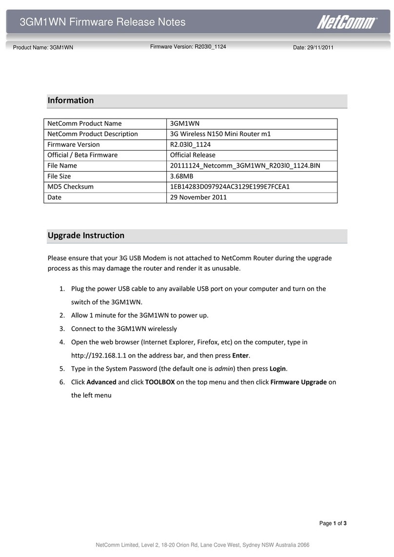 NetComm 3GM1WN User manual NetComm 3GM1WN User manual