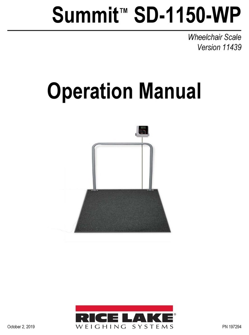 Rice Lake Summit SD-1150-WP User manual Rice Lake Summit SD-1150-WP User manual