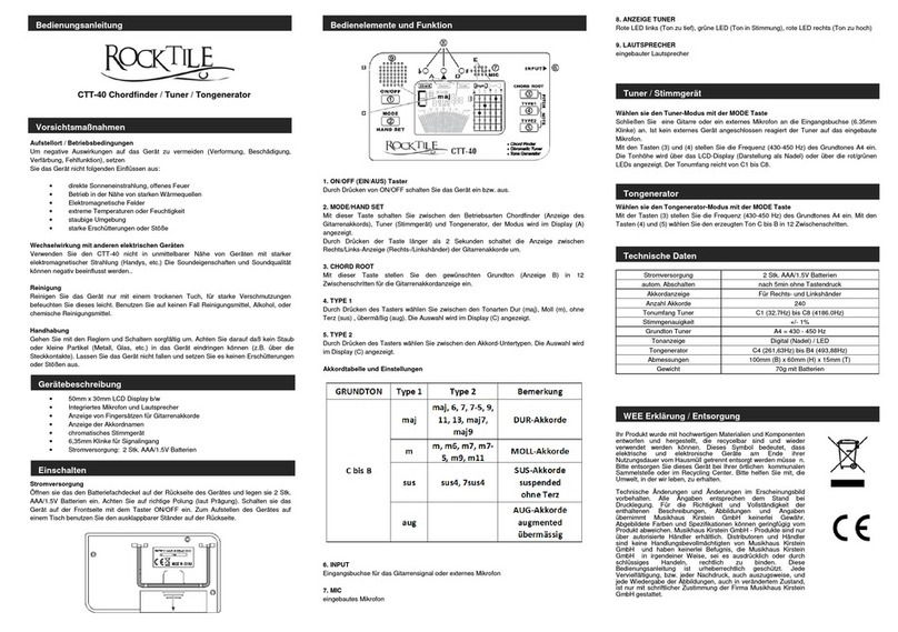 Rocktile CTT-40 user manual