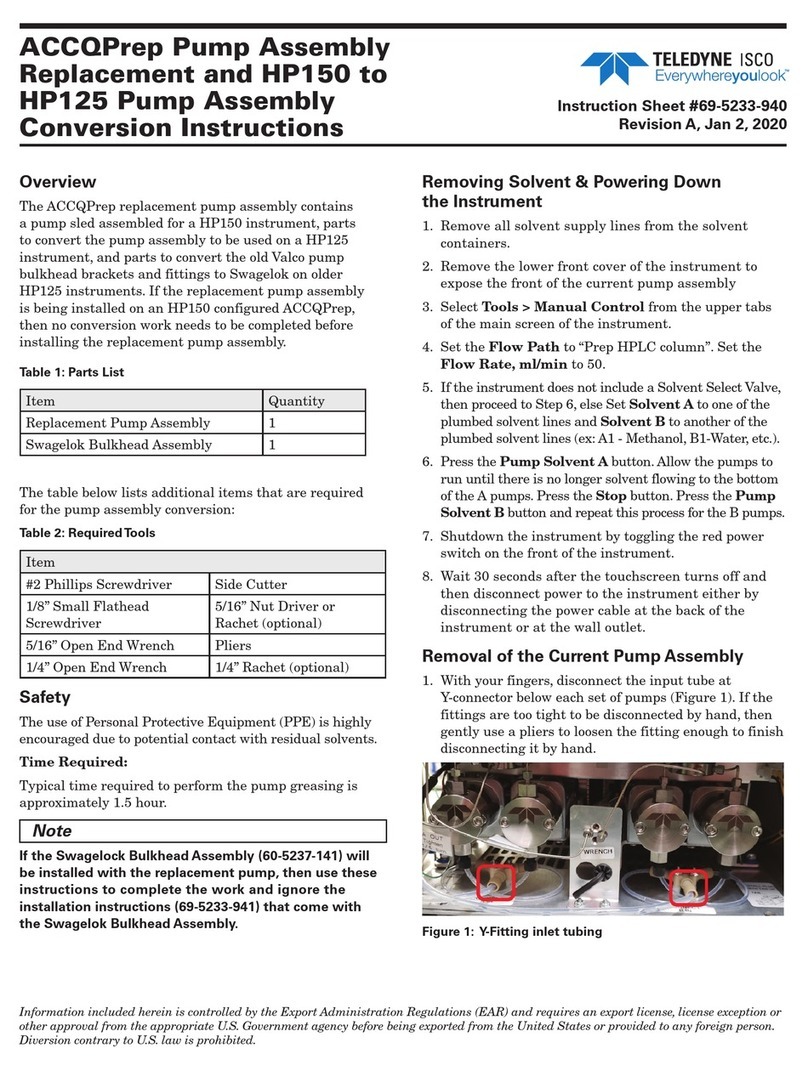 Teledyne ACCQPrep Replacement instructions