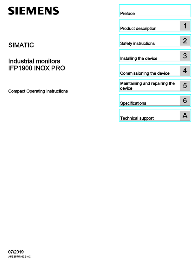 Siemens INOX PRO SIMATIC IFP1900 Administrator guide Siemens INOX PRO SIMATIC IFP1900 Administrator guide