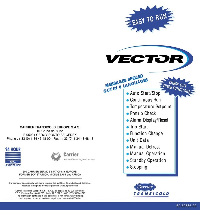 Carrier Transicold Vector User manual