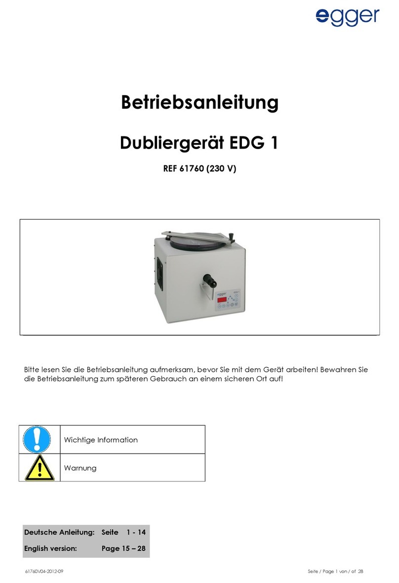 Egger EDG 1 operating instructions