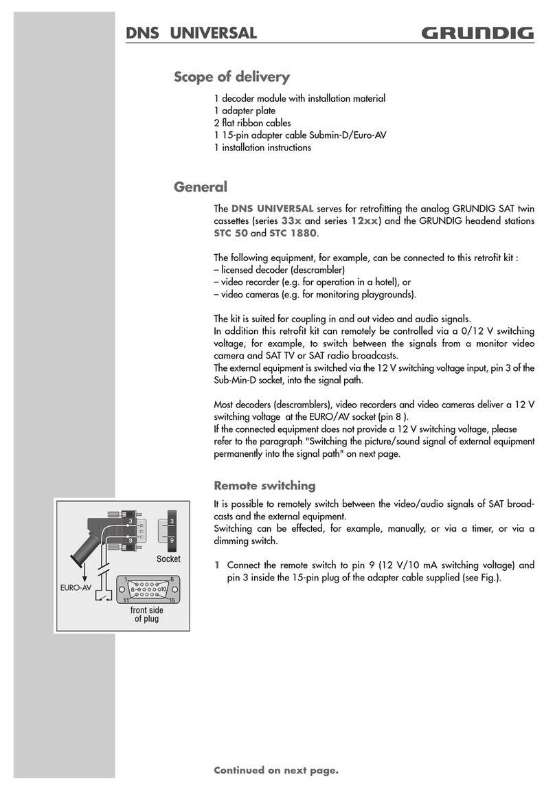 Grundig DNS Universal quick start guide