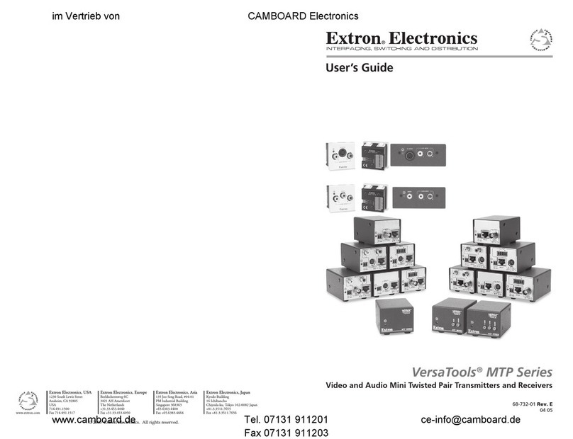 Extron electronics VersaTools MTP T SV User manual