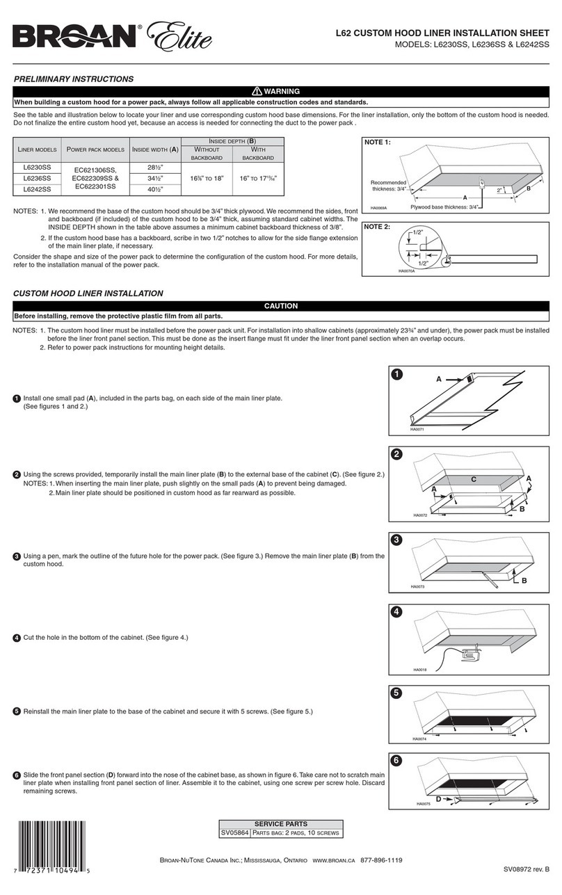 Broan L62 Series Assembly instructions