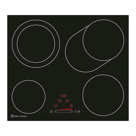 V-ZUG Toptronic GK45TEBSC installation instructions
