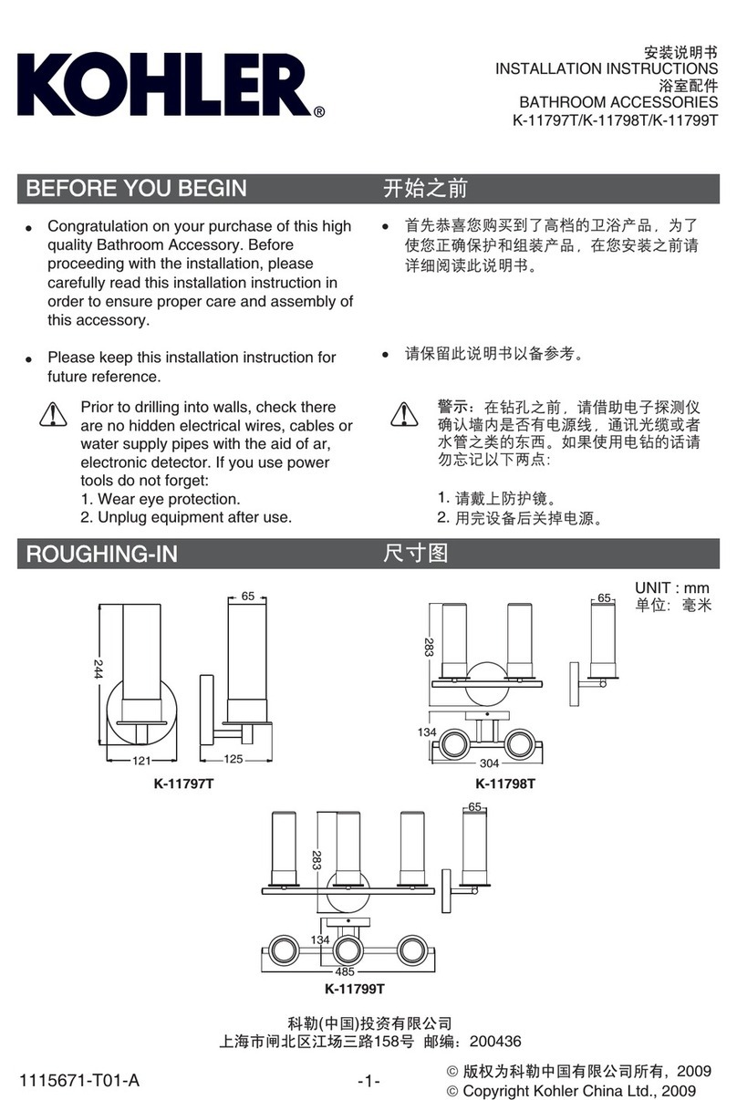 Kohler K-11797T User manual