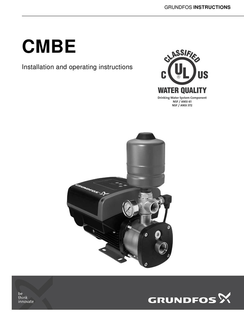 Grundfos CMBE Installation and operating instructions