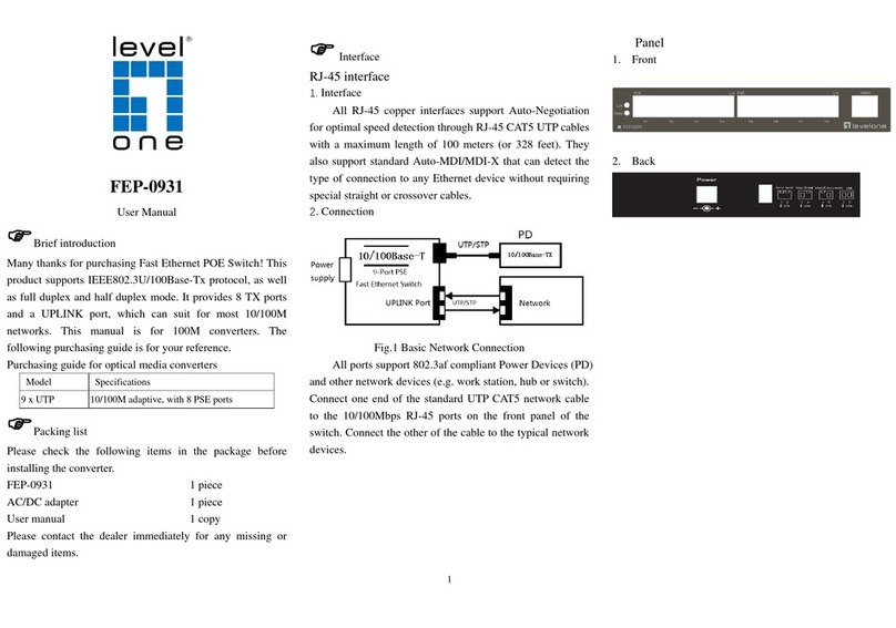 LevelOne FEP-0931 User manual LevelOne FEP-0931 User manual