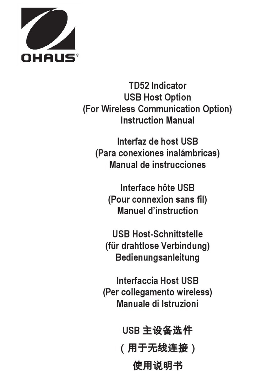 OHAUS TD52 User manual OHAUS TD52 User manual