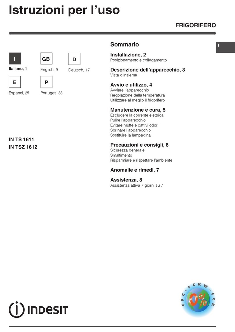 Indesit IN TS 1611 operating instructions