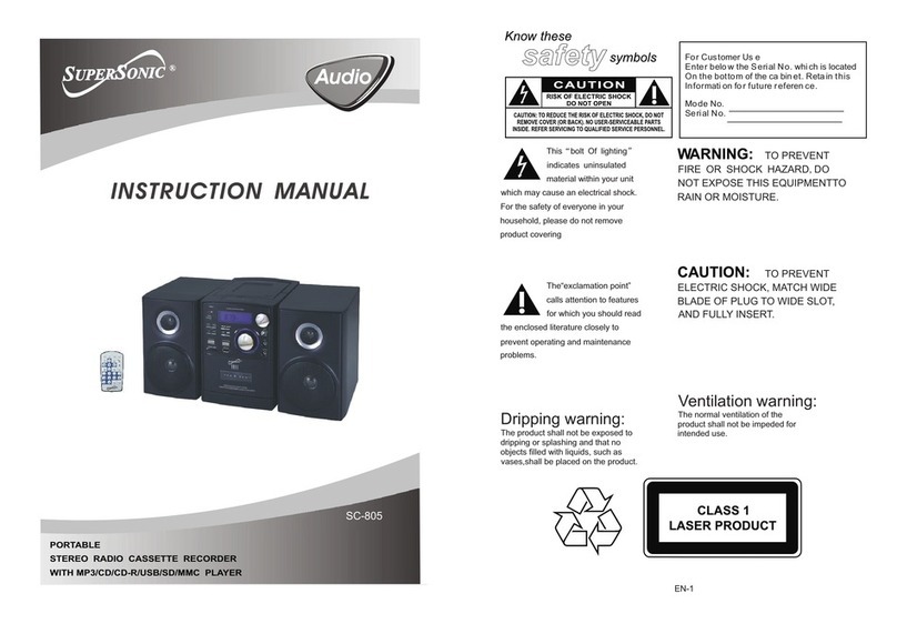 Supersonic SC-805 instruction manual