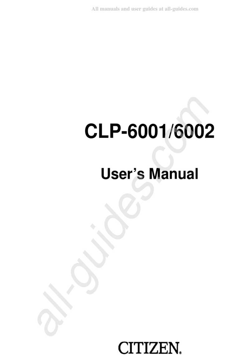 Citizen CLP-6001 User manual Citizen CLP-6001 User manual