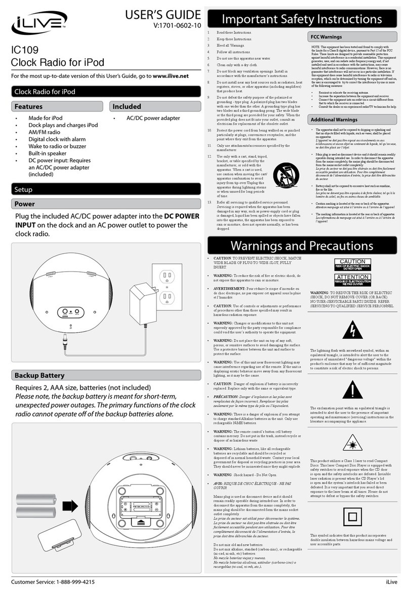 iLive IC109 user guide