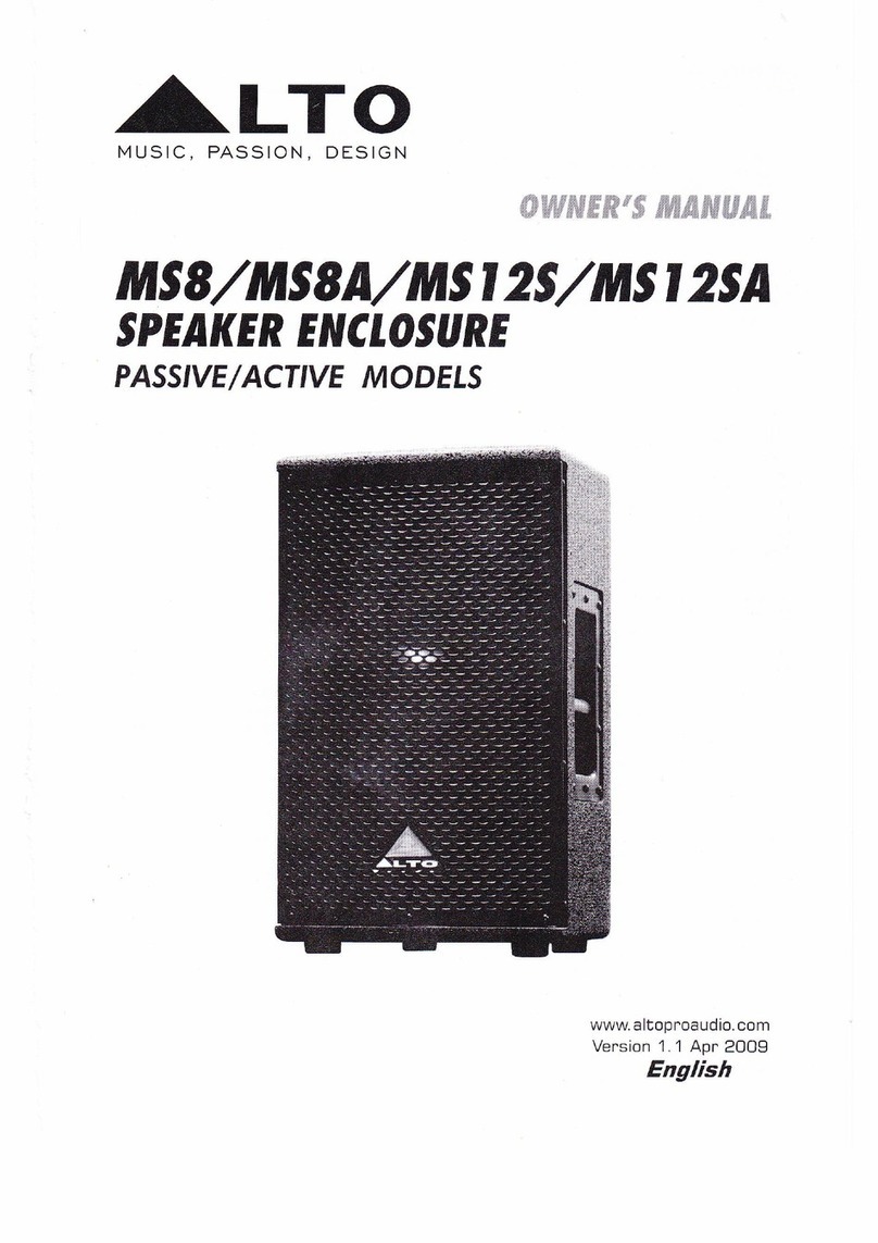 Alto MS8 owner's manual