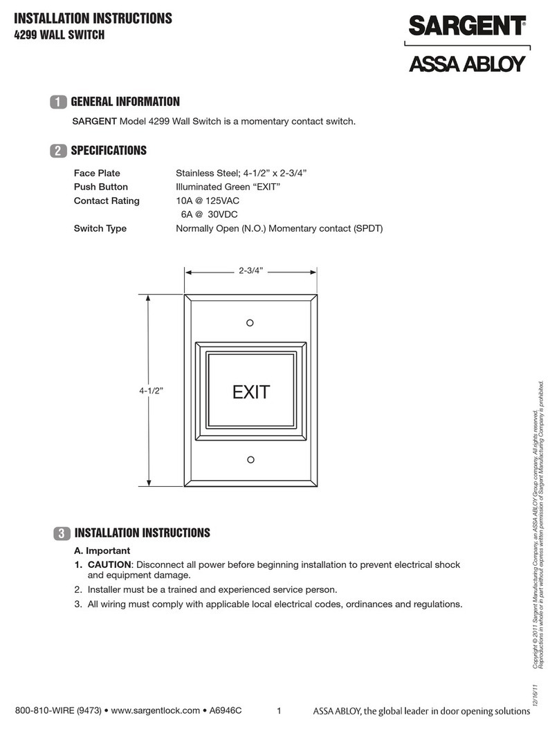 Assa Abloy Sargent 4299 User manual
