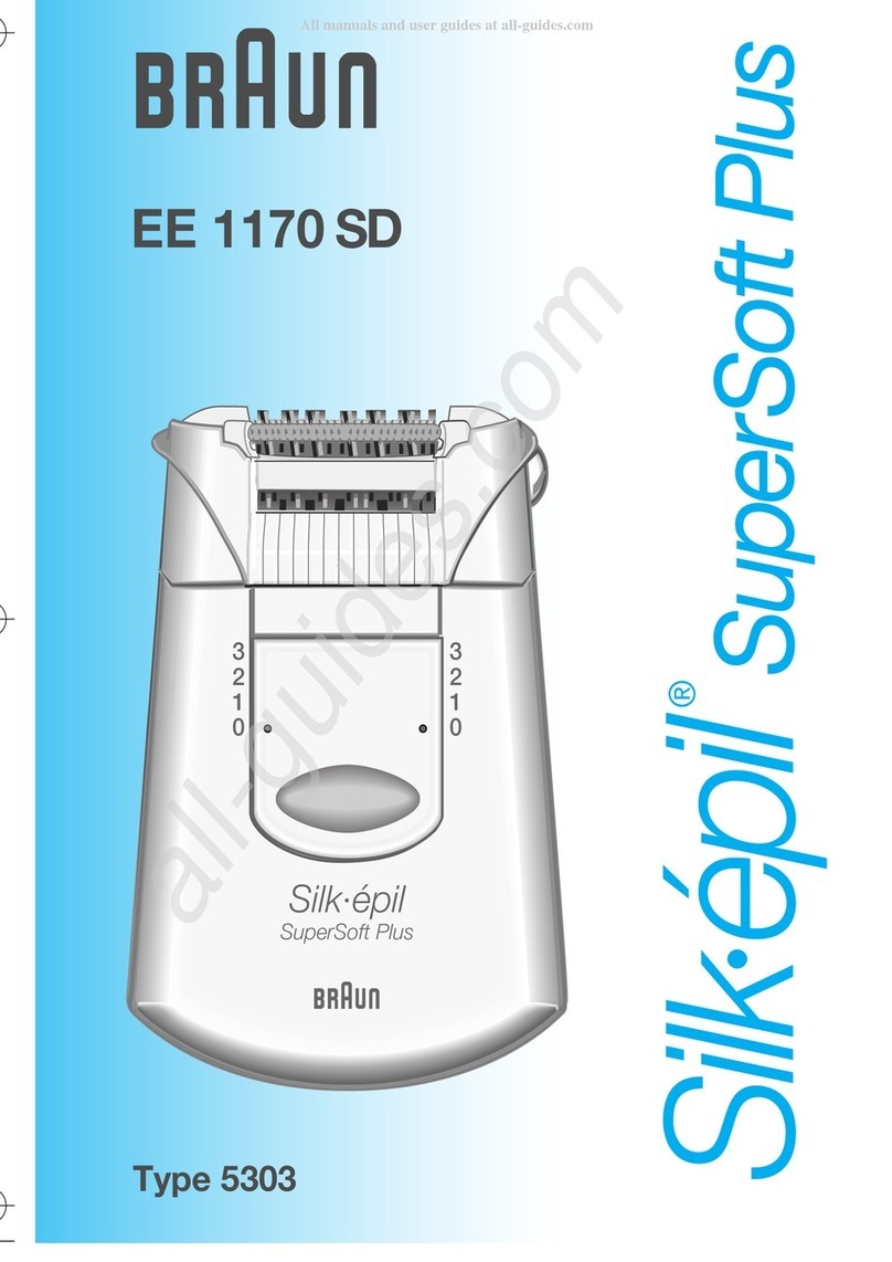 Braun Silk'epil SuperSoft Plus EE 1170 SD manual