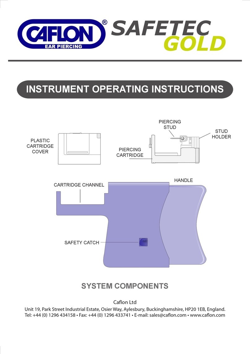 Caflon Safetec Gold Instrument Operating Instructions Caflon Safetec Gold Instrument Operating Instructions
