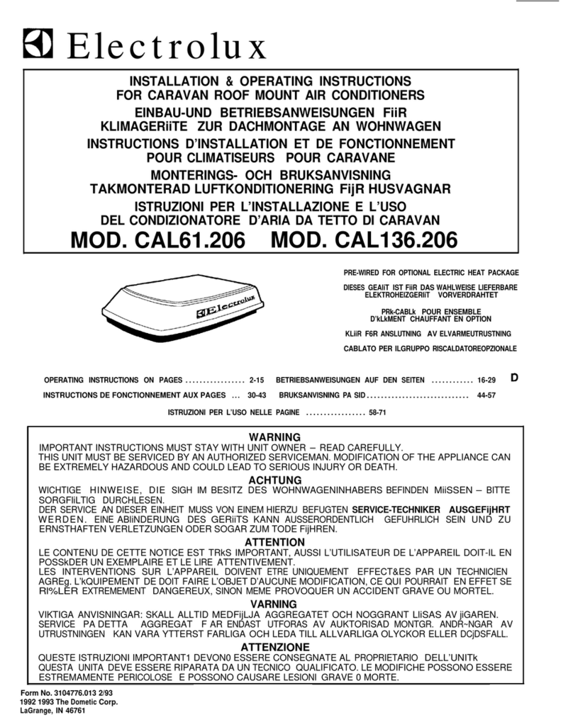Electrolux CAL61.206 Manual