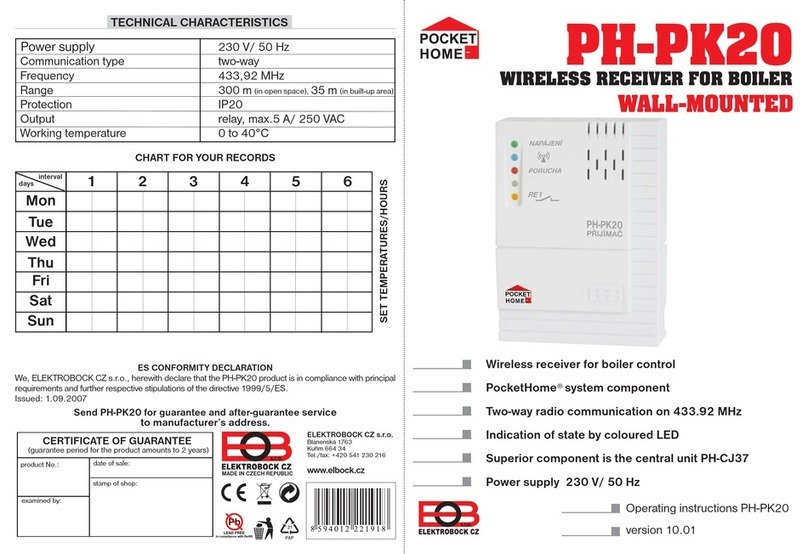 ELEKTROBOCK Pocket home PH-PK20 User manual
