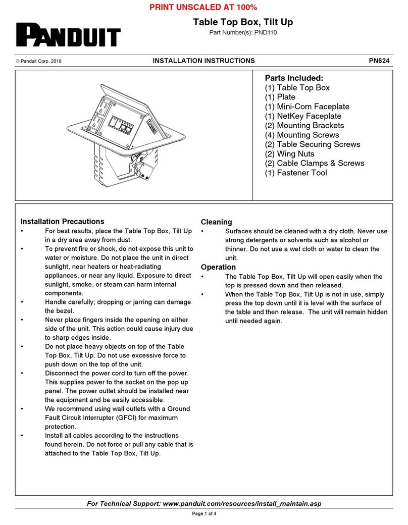 Panduit PND110 User manual