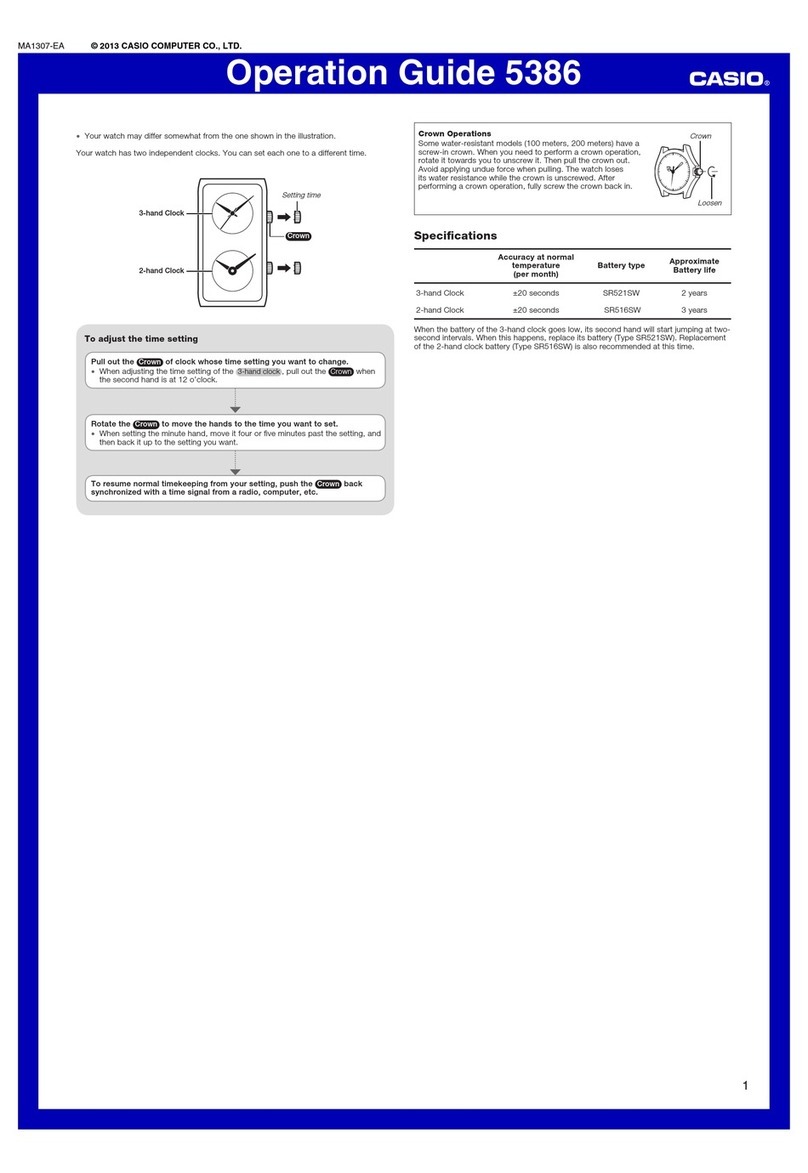 Casio 5386 User manual