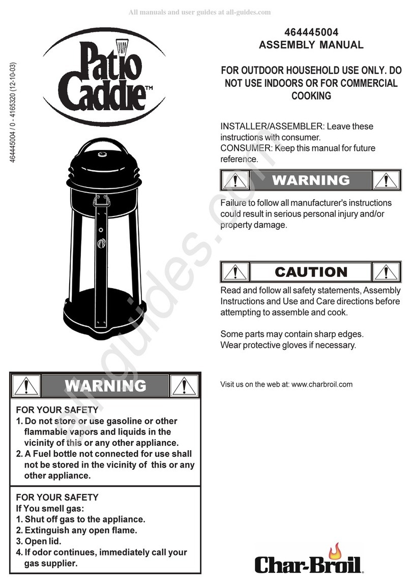 Char-Broil Patio Caddie 464445004 Assembly manual Char-Broil Patio Caddie 464445004 Assembly manual