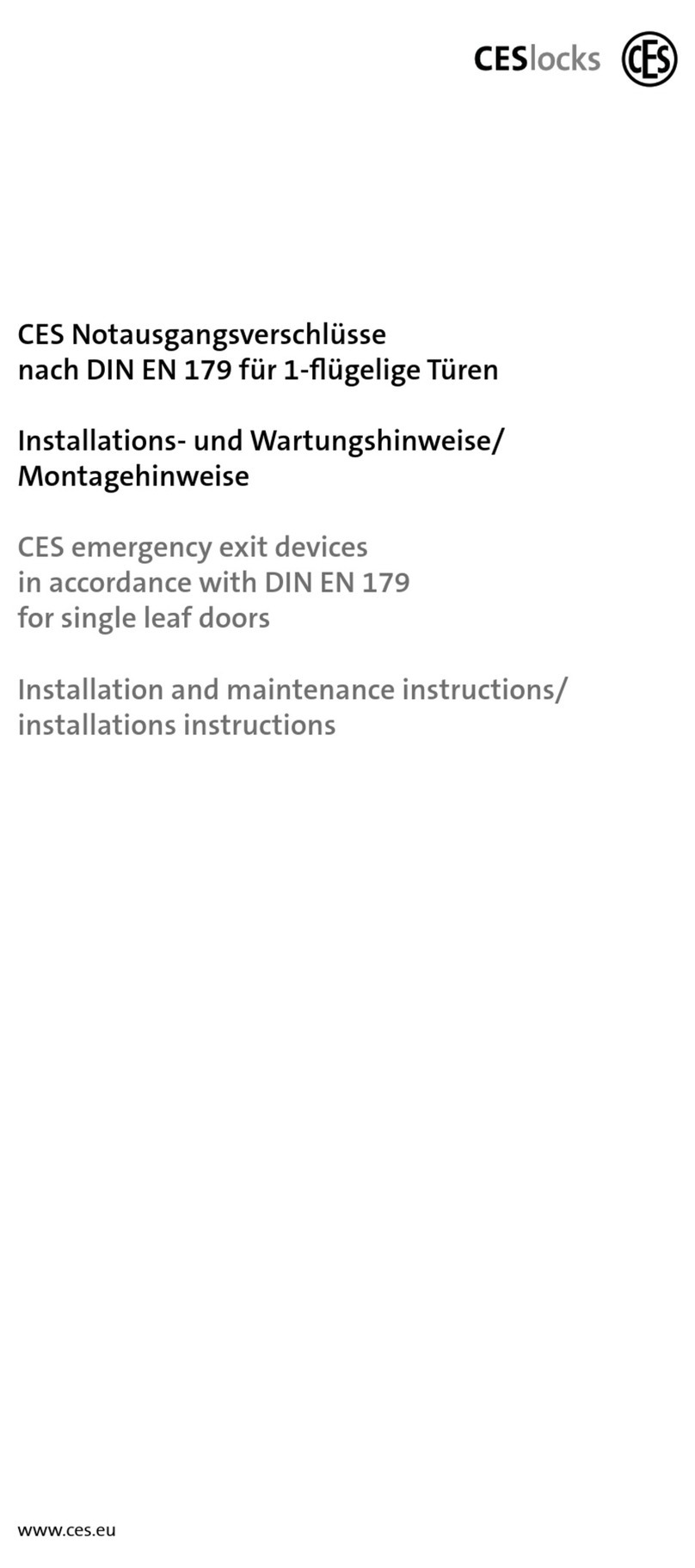 CES 9.000E User manual