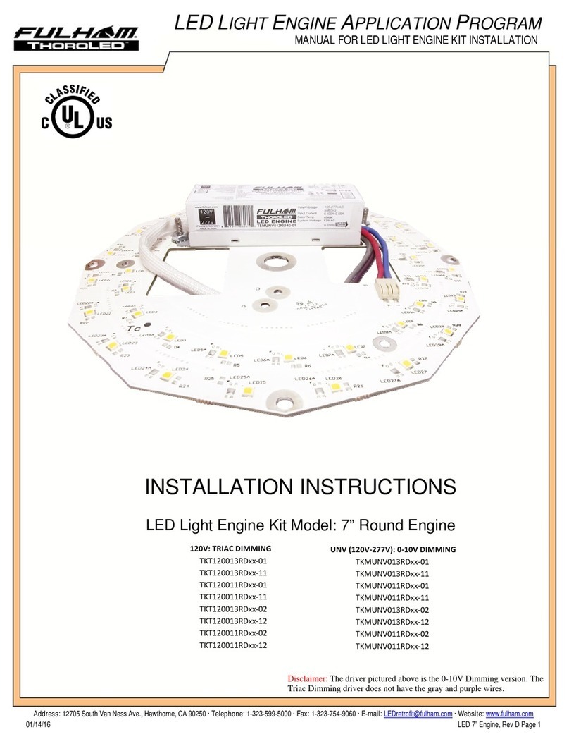 Fulham Thoroled TKT120013RD 01 Series installation instructions