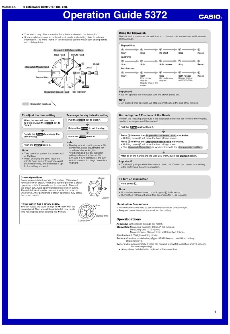Casio 5372 User manual