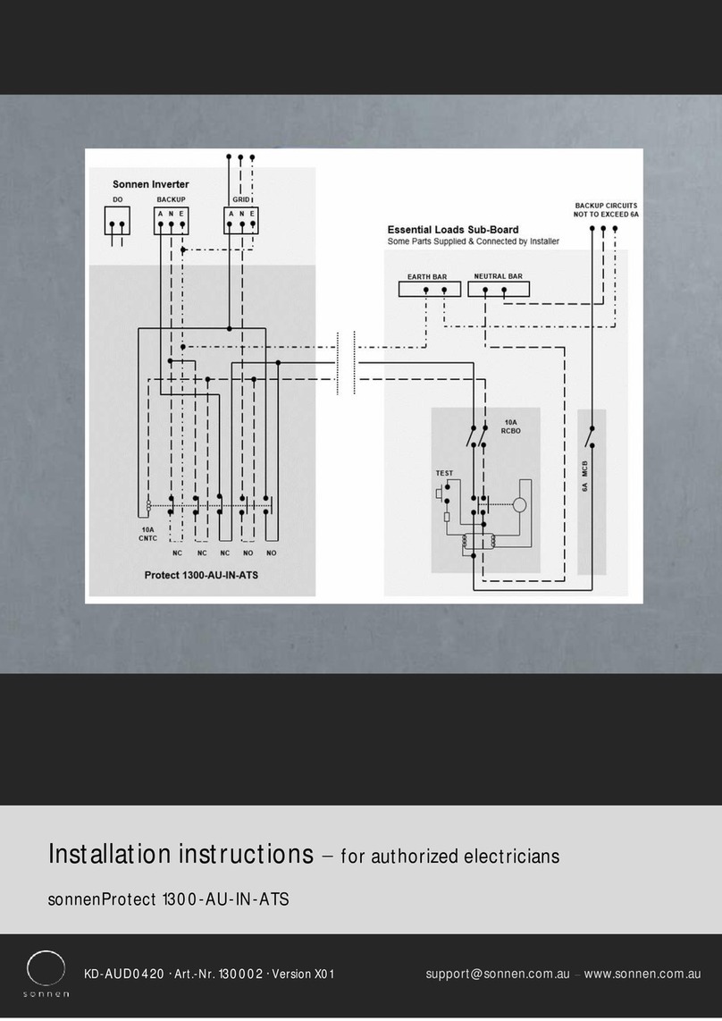 Sonnen SonnenProtect 1300-AU-IN-ATS installation instructions