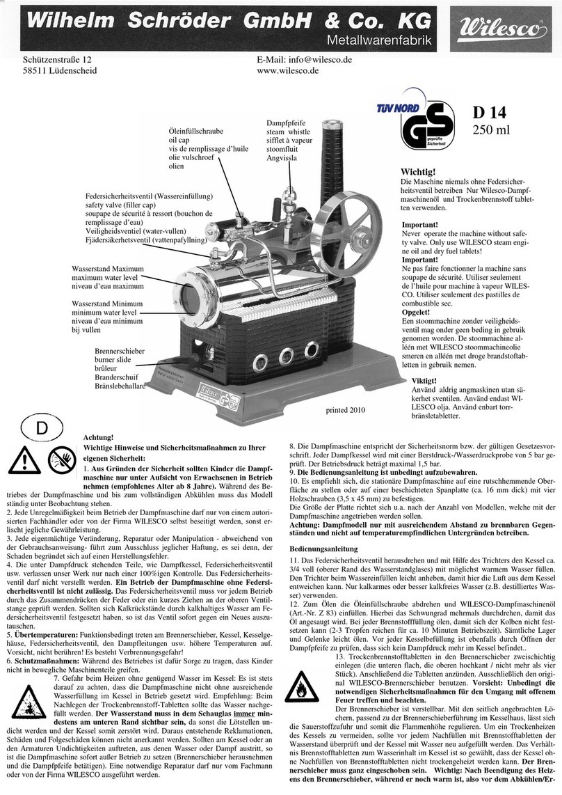 Wilesco D 14 User manual
