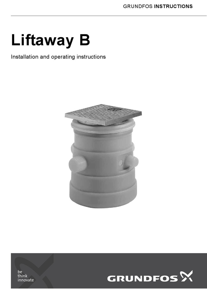 Grundfos Liftaway B Series Installation and operating instructions