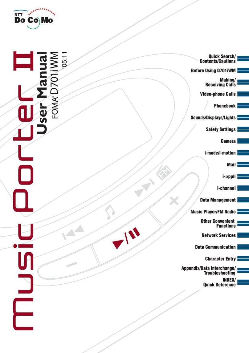 NTT docomo Music Porter II FOMA D701iWM user manual