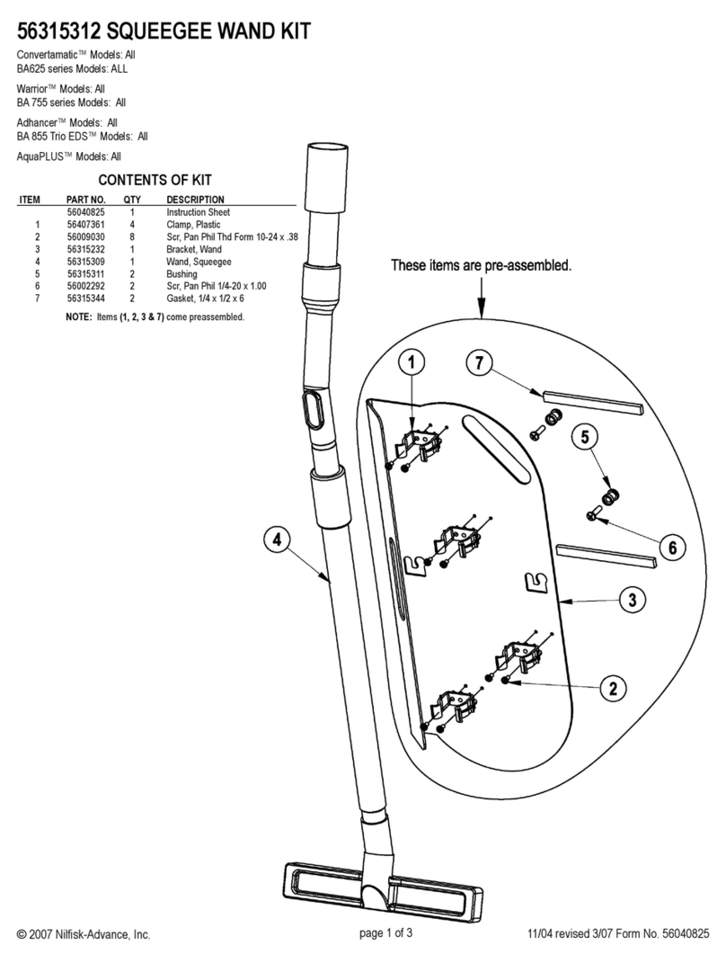 Nilfisk-Advance 56315312 User manual