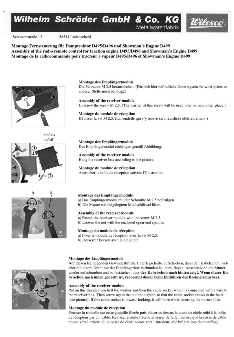 Wilesco D495 User manual Wilesco D495 User manual