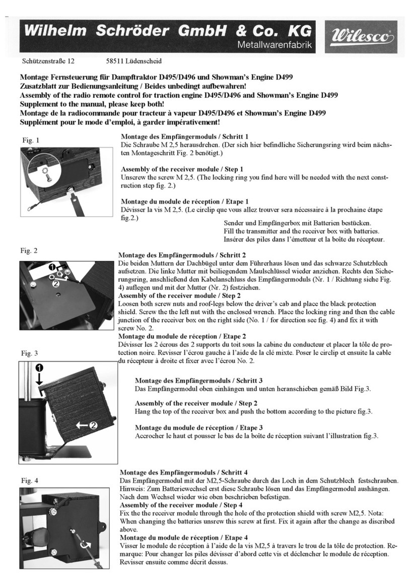Wilesco D495 User manual